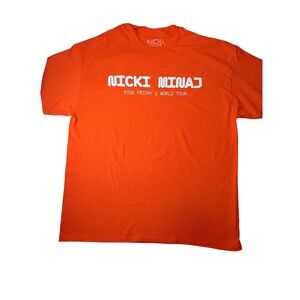 Nicki Minaj Pink Friday 2 World Tour T-Shirt XL Orange SFX Graphic Concert Tee